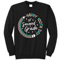 Retro Happy 100th Day 2nd Grade 100 Days Of School Teacher Sweatshirt