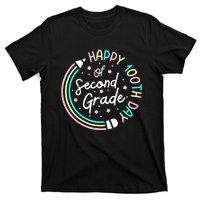 Retro Happy 100th Day 2nd Grade 100 Days Of School Teacher T-Shirt