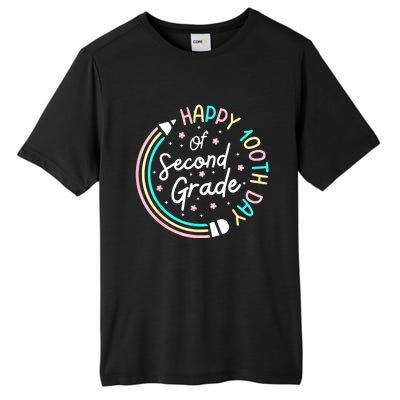 Retro Happy 100th Day 2nd Grade 100 Days Of School Teacher Tall Fusion ChromaSoft Performance T-Shirt