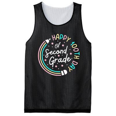 Retro Happy 100th Day 2nd Grade 100 Days Of School Teacher Mesh Reversible Basketball Jersey Tank