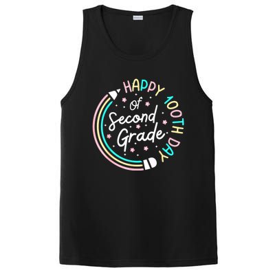 Retro Happy 100th Day 2nd Grade 100 Days Of School Teacher PosiCharge Competitor Tank