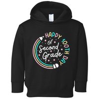 Retro Happy 100th Day 2nd Grade 100 Days Of School Teacher Toddler Hoodie