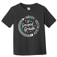 Retro Happy 100th Day 2nd Grade 100 Days Of School Teacher Toddler T-Shirt