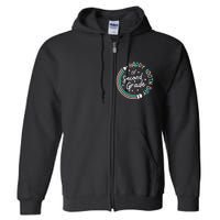 Retro Happy 100th Day 2nd Grade 100 Days Of School Teacher Full Zip Hoodie