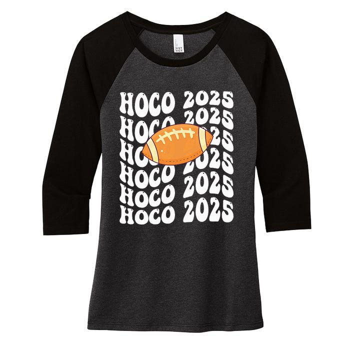 Retro Hoco 2025 Homecoming School Reunion Women's Tri-Blend 3/4-Sleeve Raglan Shirt