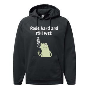 Rode Hard And Still Wet Frog  Exchange Party Performance Fleece Hoodie