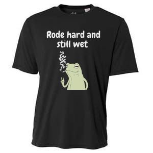 Rode Hard And Still Wet Frog  Exchange Party Cooling Performance Crew T-Shirt