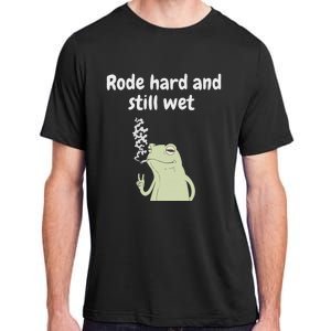 Rode Hard And Still Wet Frog  Exchange Party Adult ChromaSoft Performance T-Shirt