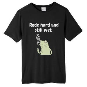 Rode Hard And Still Wet Frog  Exchange Party Tall Fusion ChromaSoft Performance T-Shirt