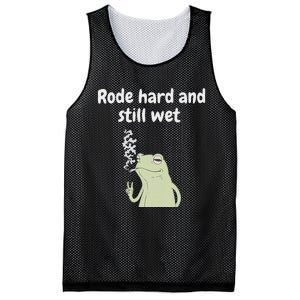 Rode Hard And Still Wet Frog  Exchange Party Mesh Reversible Basketball Jersey Tank