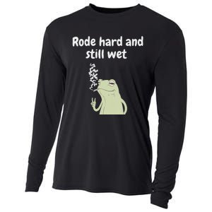 Rode Hard And Still Wet Frog  Exchange Party Cooling Performance Long Sleeve Crew