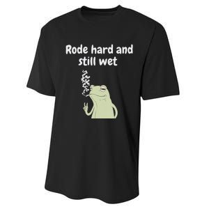 Rode Hard And Still Wet Frog  Exchange Party Performance Sprint T-Shirt