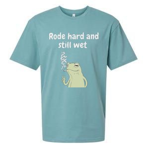 Rode Hard And Still Wet Frog  Exchange Party Sueded Cloud Jersey T-Shirt