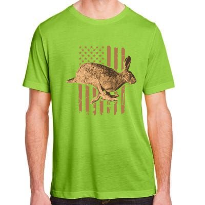 Rabbit Hunting American Flag Camouflage Rabbiting Hunter Great Gift Adult ChromaSoft Performance T-Shirt