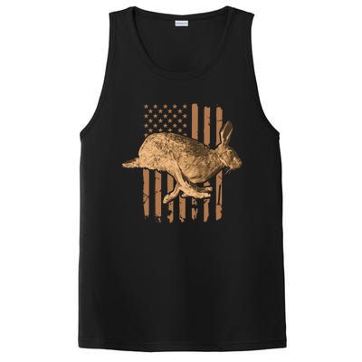 Rabbit Hunting American Flag Camouflage Rabbiting Hunter Great Gift PosiCharge Competitor Tank