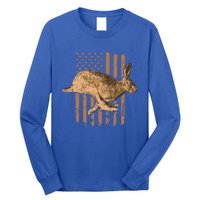 Rabbit Hunting American Flag Camouflage Rabbiting Hunter Great Gift Long Sleeve Shirt