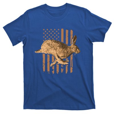 Rabbit Hunting American Flag Camouflage Rabbiting Hunter Great Gift T-Shirt