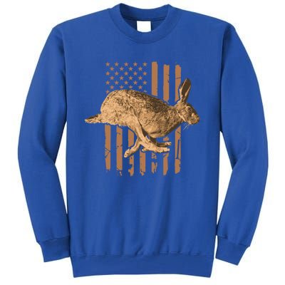 Rabbit Hunting American Flag Camouflage Rabbiting Hunter Great Gift Tall Sweatshirt