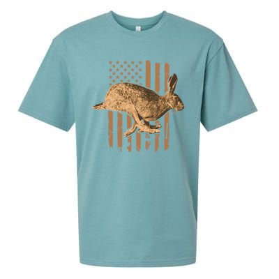 Rabbit Hunting American Flag Camouflage Rabbiting Hunter Great Gift Sueded Cloud Jersey T-Shirt