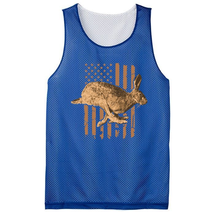 Rabbit Hunting American Flag Camouflage Rabbiting Hunter Gift Mesh Reversible Basketball Jersey Tank