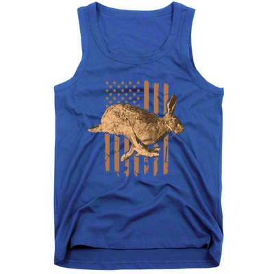 Rabbit Hunting American Flag Camouflage Rabbiting Hunter Gift Tank Top