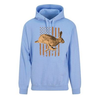 Rabbit Hunting American Flag Camouflage Rabbiting Hunter Gift Unisex Surf Hoodie