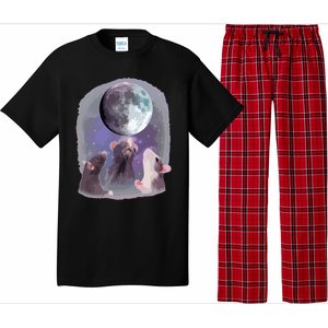 Rats Howling At The Moon Funny Rat Pajama Set