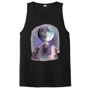 Rats Howling At The Moon Funny Rat PosiCharge Competitor Tank