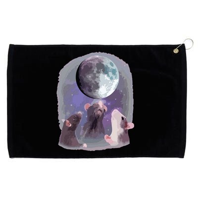 Rats Howling At The Moon Funny Rat Grommeted Golf Towel