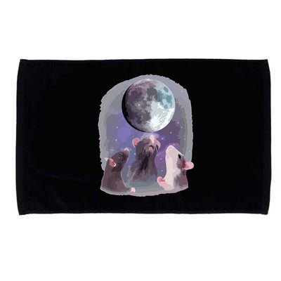 Rats Howling At The Moon Funny Rat Microfiber Hand Towel