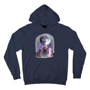 Rats Howling At The Moon Funny Rat Hoodie