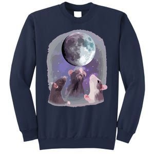 Rats Howling At The Moon Funny Rat Sweatshirt