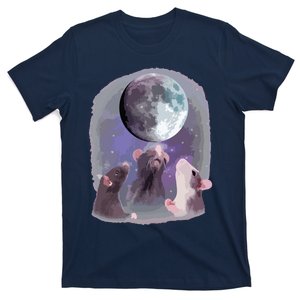 Rats Howling At The Moon Funny Rat T-Shirt