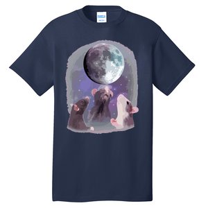 Rats Howling At The Moon Funny Rat Tall T-Shirt