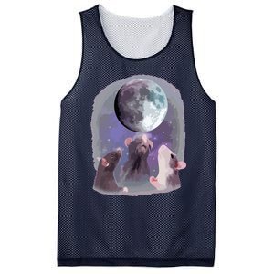 Rats Howling At The Moon Funny Rat Mesh Reversible Basketball Jersey Tank