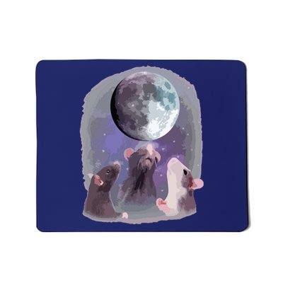 Rats Howling At The Moon Funny Rat Mousepad