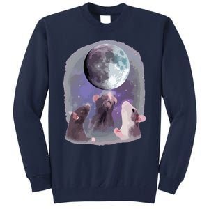 Rats Howling At The Moon Funny Rat Tall Sweatshirt