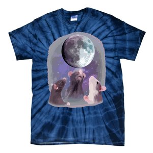 Rats Howling At The Moon Funny Rat Tie-Dye T-Shirt