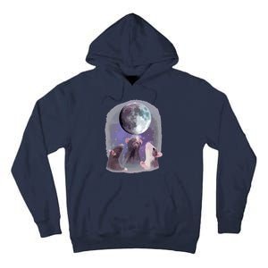 Rats Howling At The Moon Funny Rat Tall Hoodie