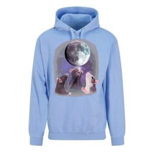 Rats Howling At The Moon Funny Rat Unisex Surf Hoodie