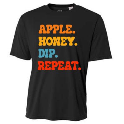 Rosh Hashanah Apple Honey Dip Repeat Jewish New Year Shofar Cooling Performance Crew T-Shirt