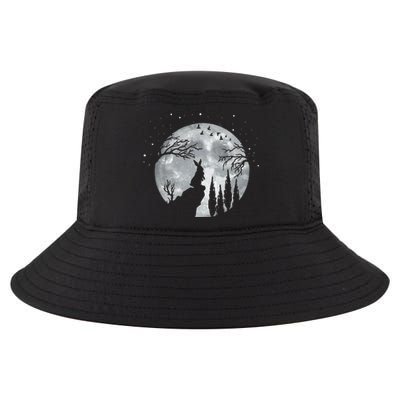 Rabbit Hare Animal Full Moon At Night Funny Pet Bunny Cool Comfort Performance Bucket Hat