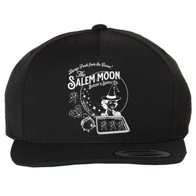 Retro Halloween Ad For Salem Moon Vintage Halloween Witch Gift Wool Snapback Cap