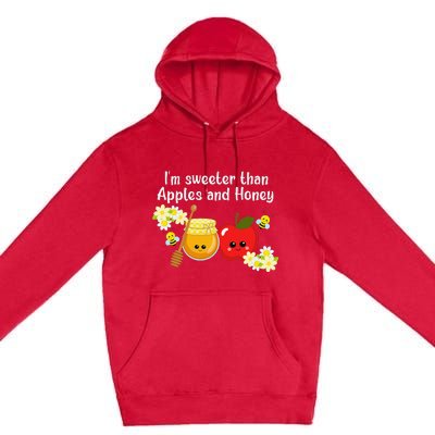 Rosh Hashanah Apples and Honey Shana Tova Jewish New Year  Premium Pullover Hoodie