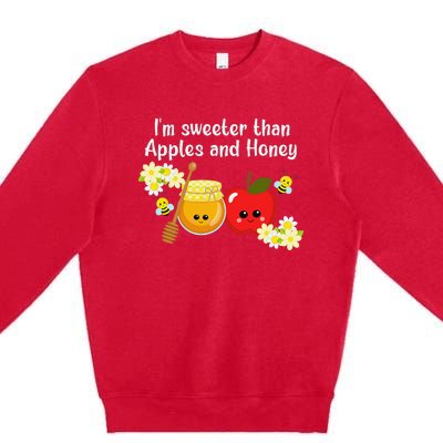 Rosh Hashanah Apples and Honey Shana Tova Jewish New Year  Premium Crewneck Sweatshirt