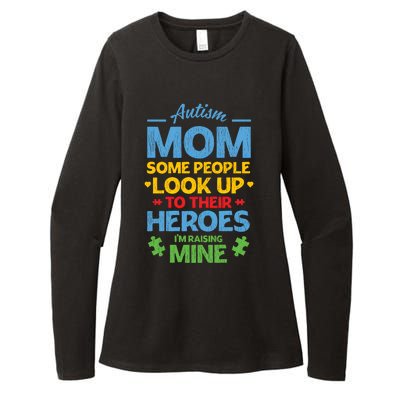 Raising Heroes Autistic Son Daughter Autism Awareness Mom Gift Womens CVC Long Sleeve Shirt