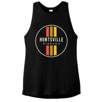 Retro Huntsville Alabama Ladies PosiCharge Tri-Blend Wicking Tank