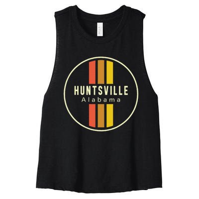 Retro Huntsville Alabama Women's Racerback Cropped Tank