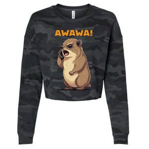 Rock Hyrax Awawa Angry Phonecall Cropped Pullover Crew