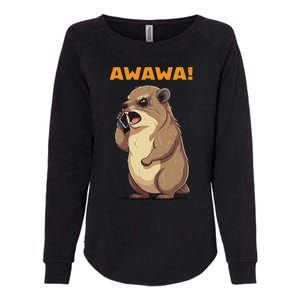 Rock Hyrax Awawa Angry Phonecall Womens California Wash Sweatshirt